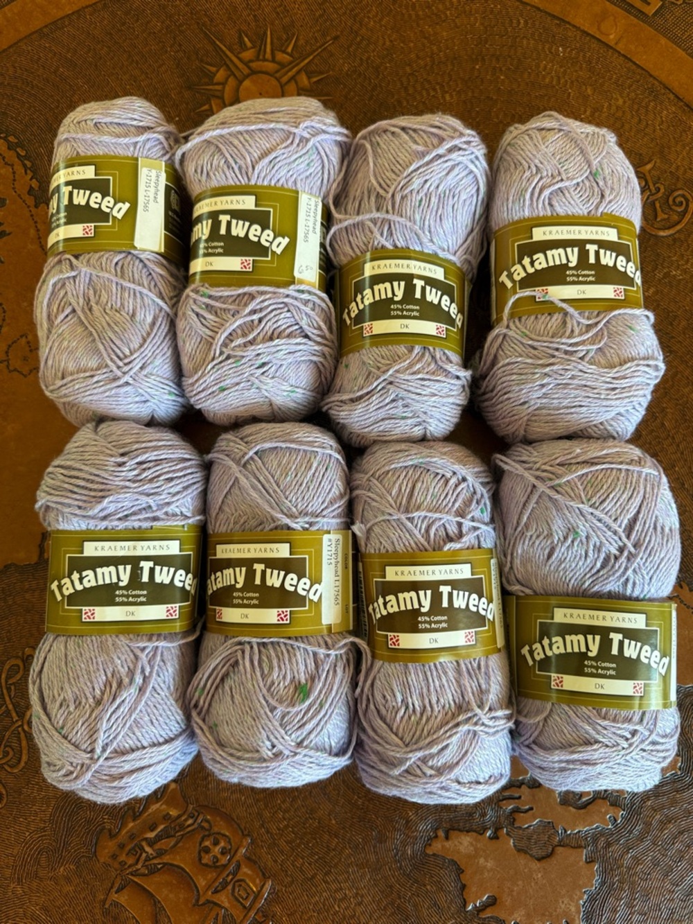 Kraemer Yarns Tatamy Tweed DK Yarn - Pale Lavender “Sleepyhead” (8 100gr Skeins)